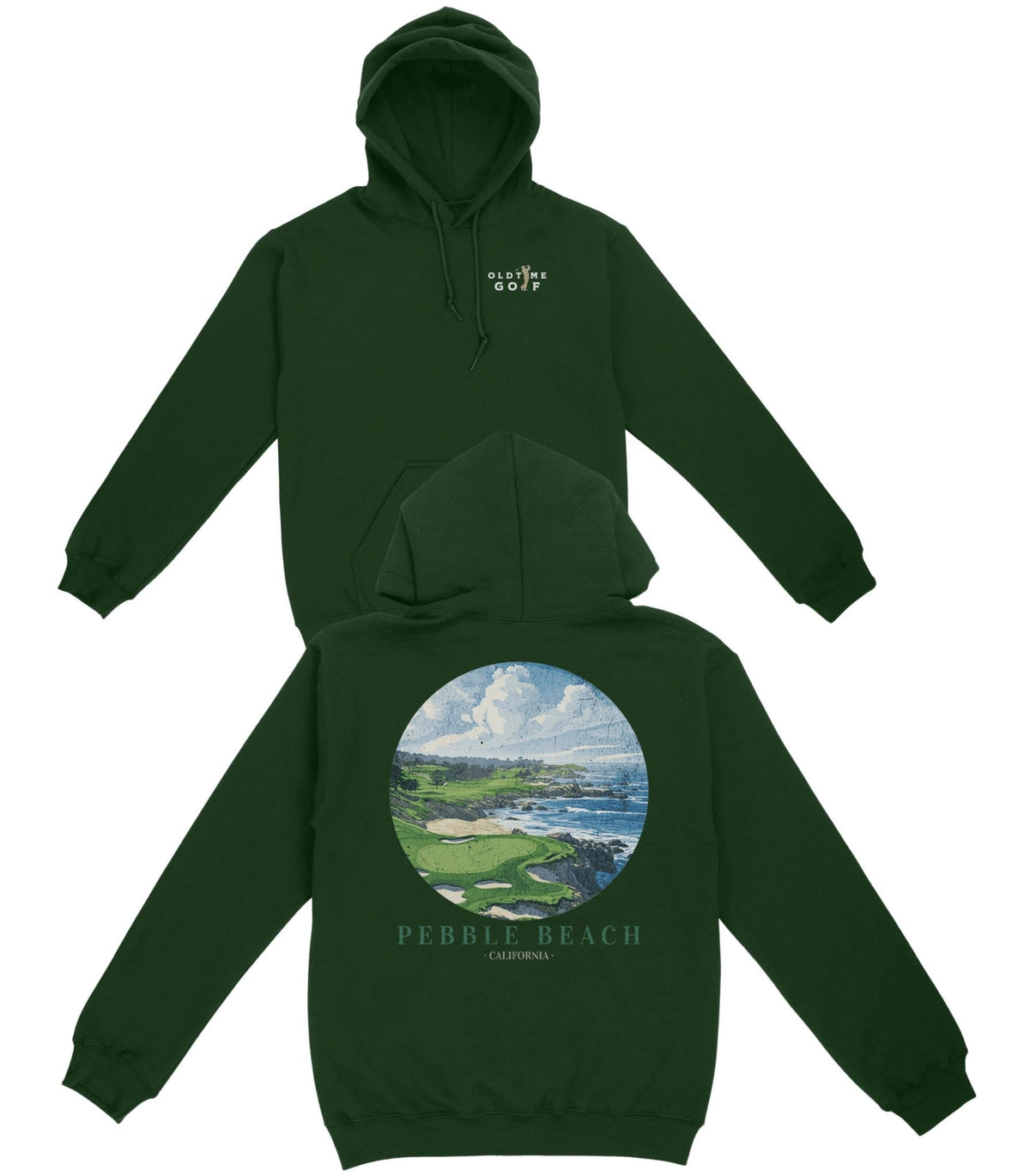 Pebble Beach, CA Golf Basic Hoodie